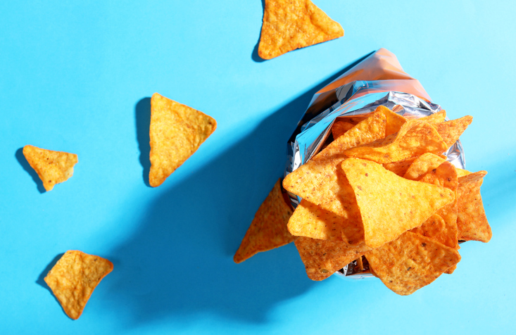 A popular snack, Doritos, is purchased at the prison commissary. 